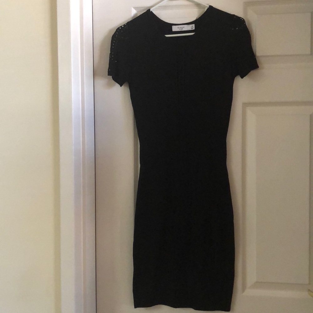Ali & Jay Black Sweater Dress with Cutout Detail